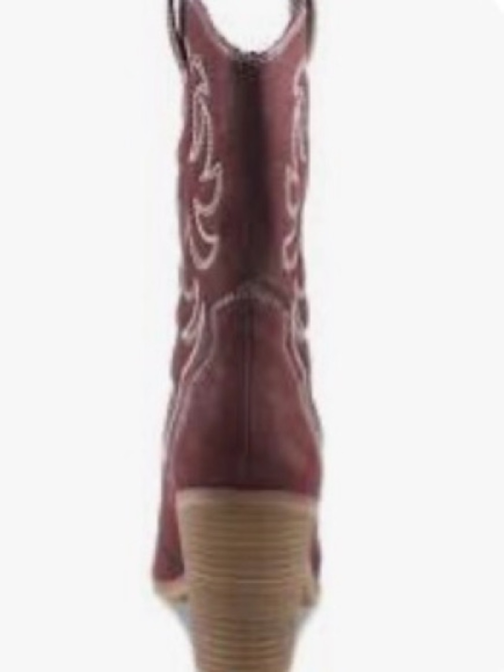 NWOT The Pioneer Woman Brown Western Mid-Calf Heeled Boot - Picture 2 of 4